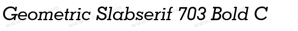 Geometric Slabserif 703 Bold Condensed BT字体转换